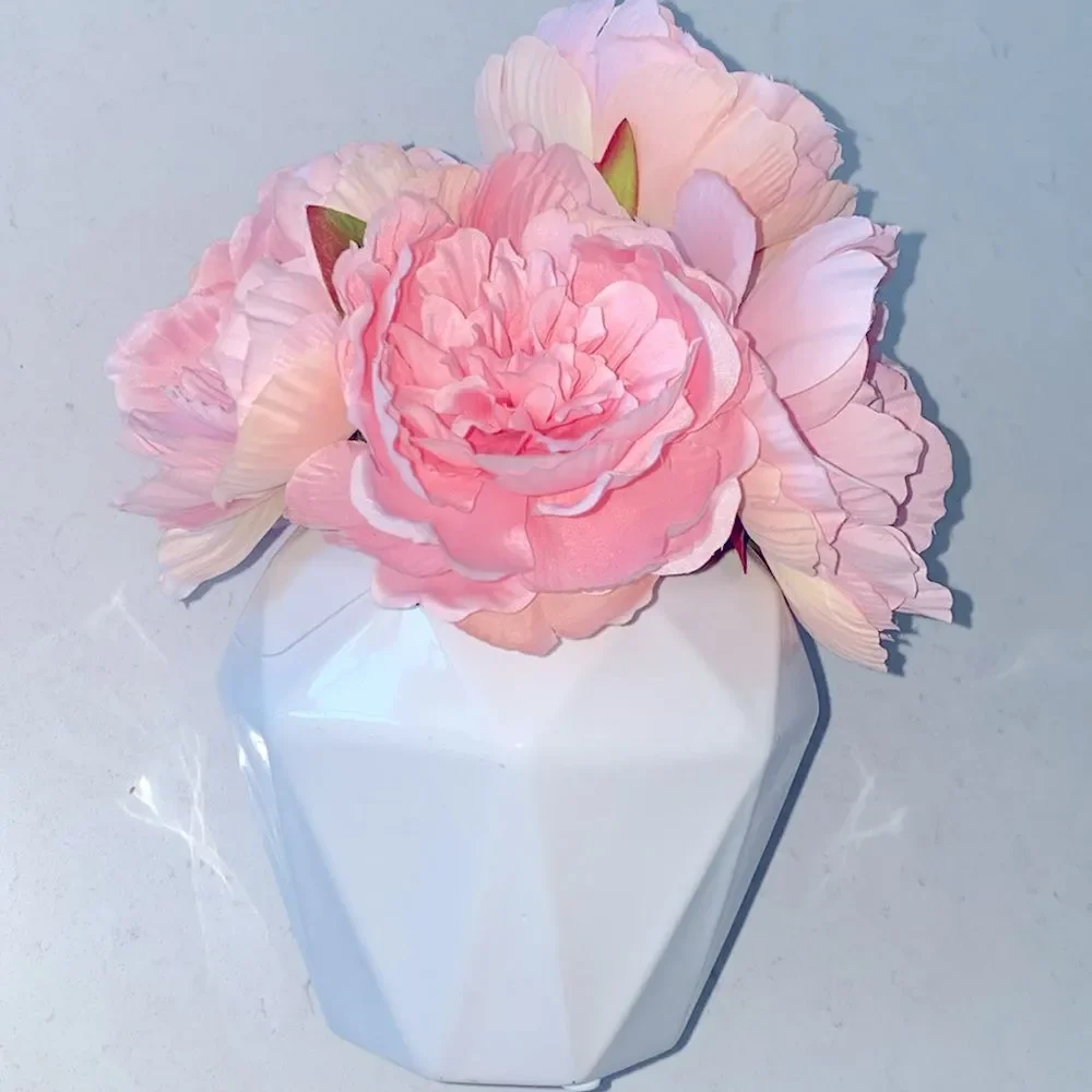 Pink Peony Silk Flower Arrangement